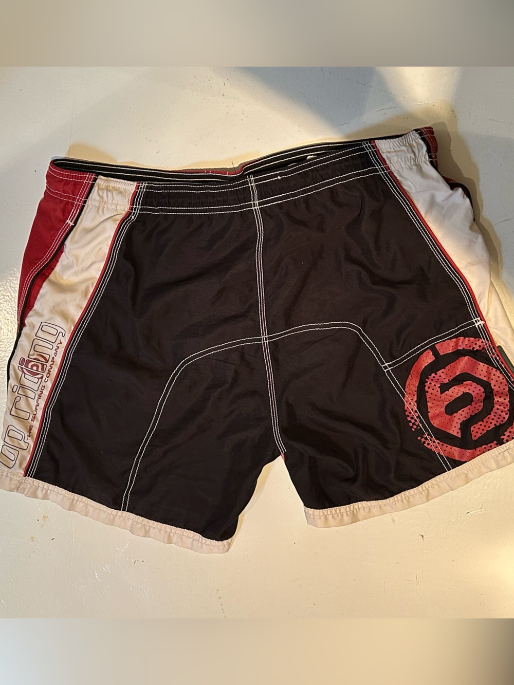 Early 90s Ocean pacific Black & Red Men's Swim/Board Shorts